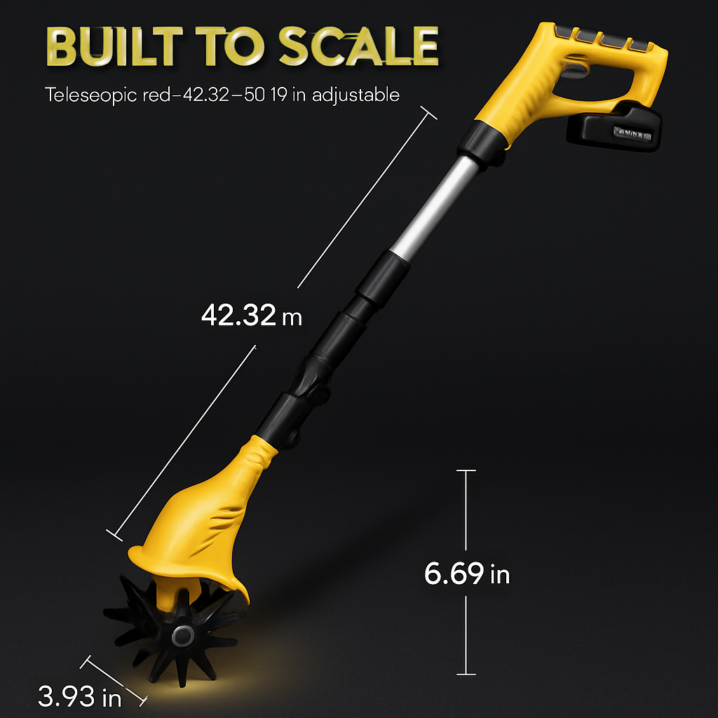 Cordless Garden Tiller Cultivator for Lawn and Garden