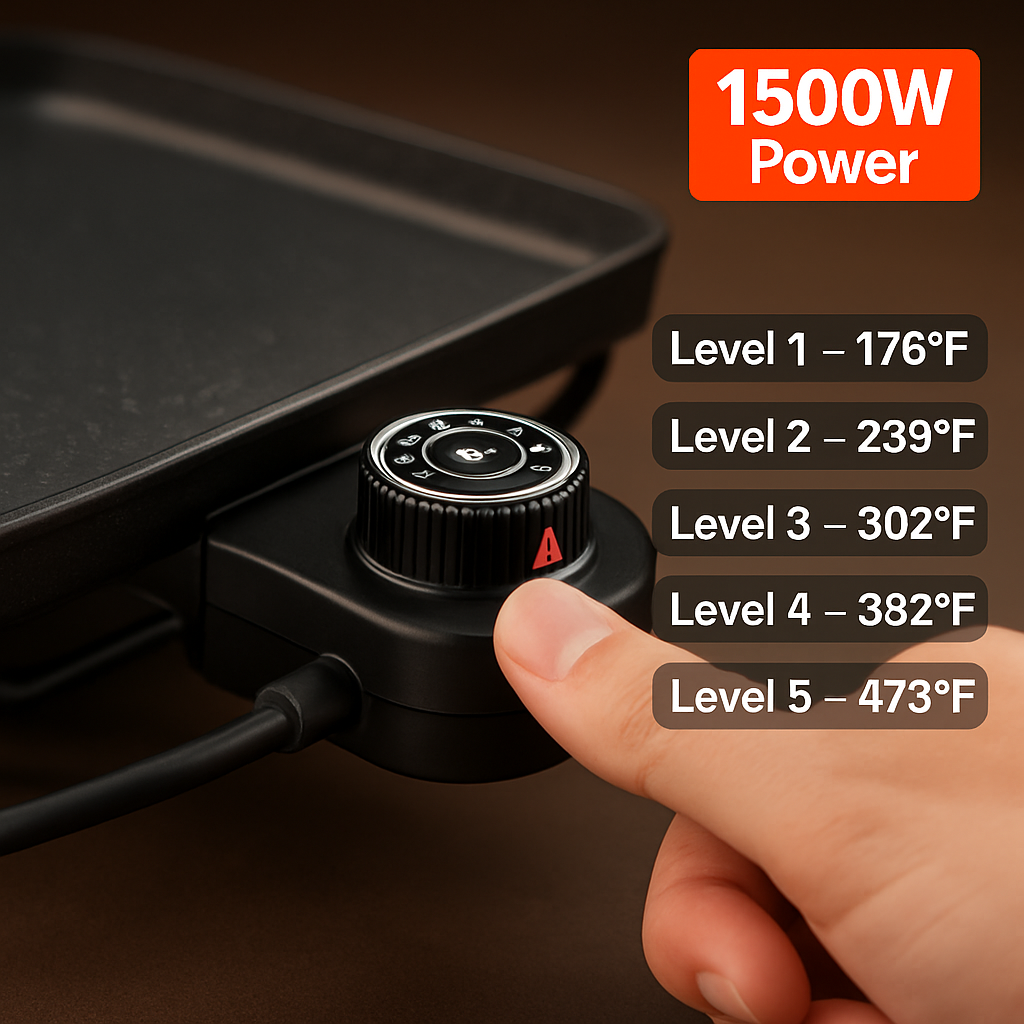 Electric Barbecue Grill Griddle - Non-Stick Tabletop BBQ