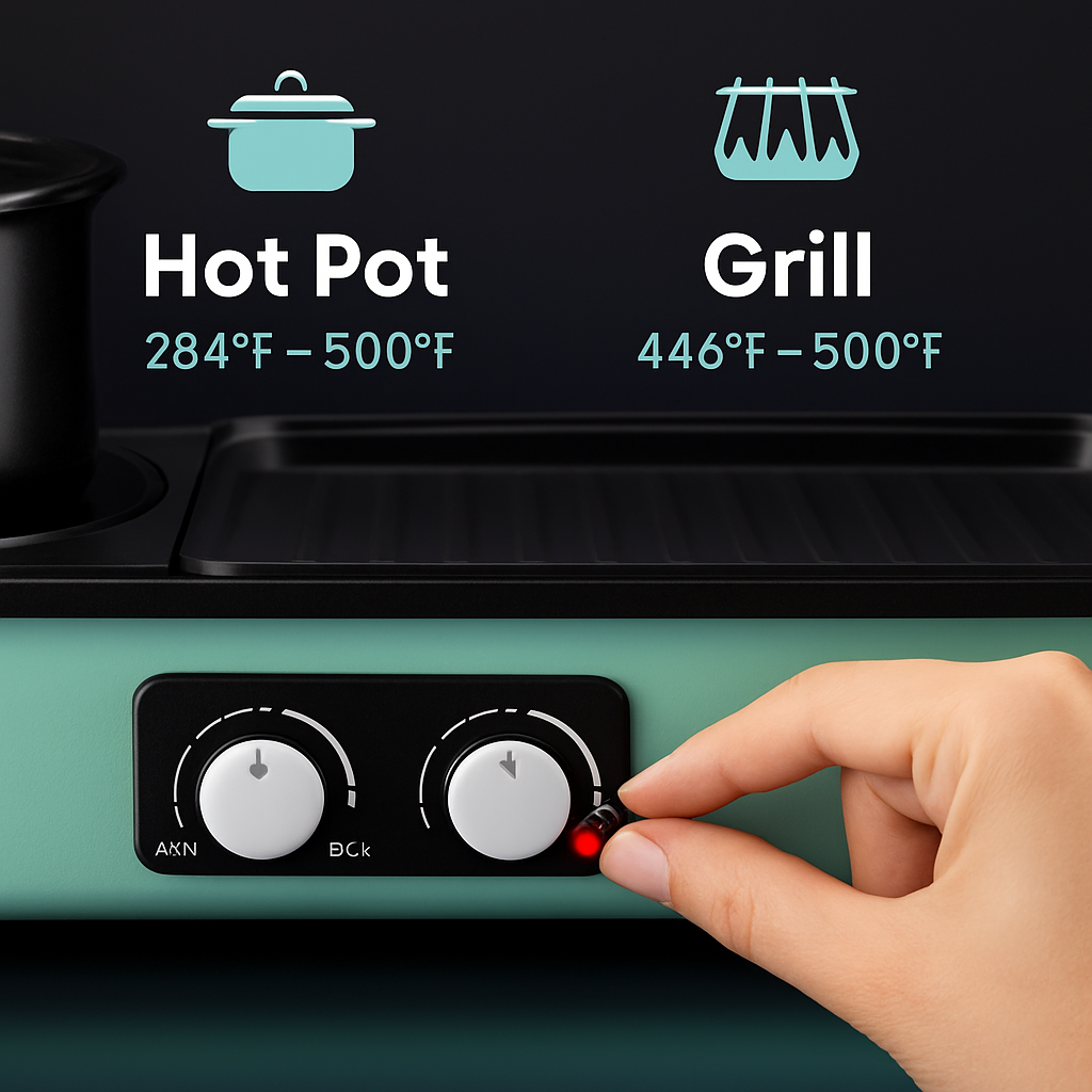 3-in-1 Electric Hot Pot with Grill for Family Meals