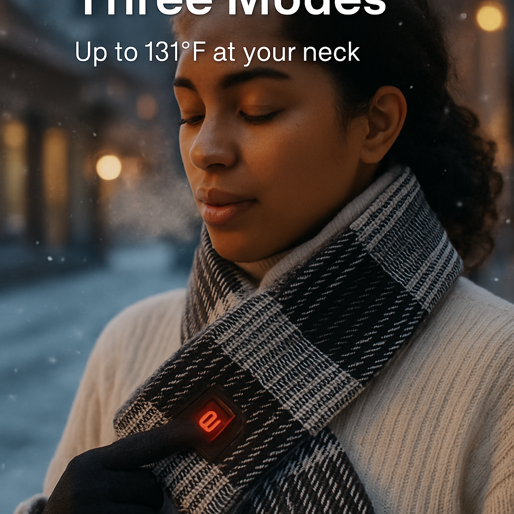 Heated Scarf with USB Heating - Multiple Temperature Modes