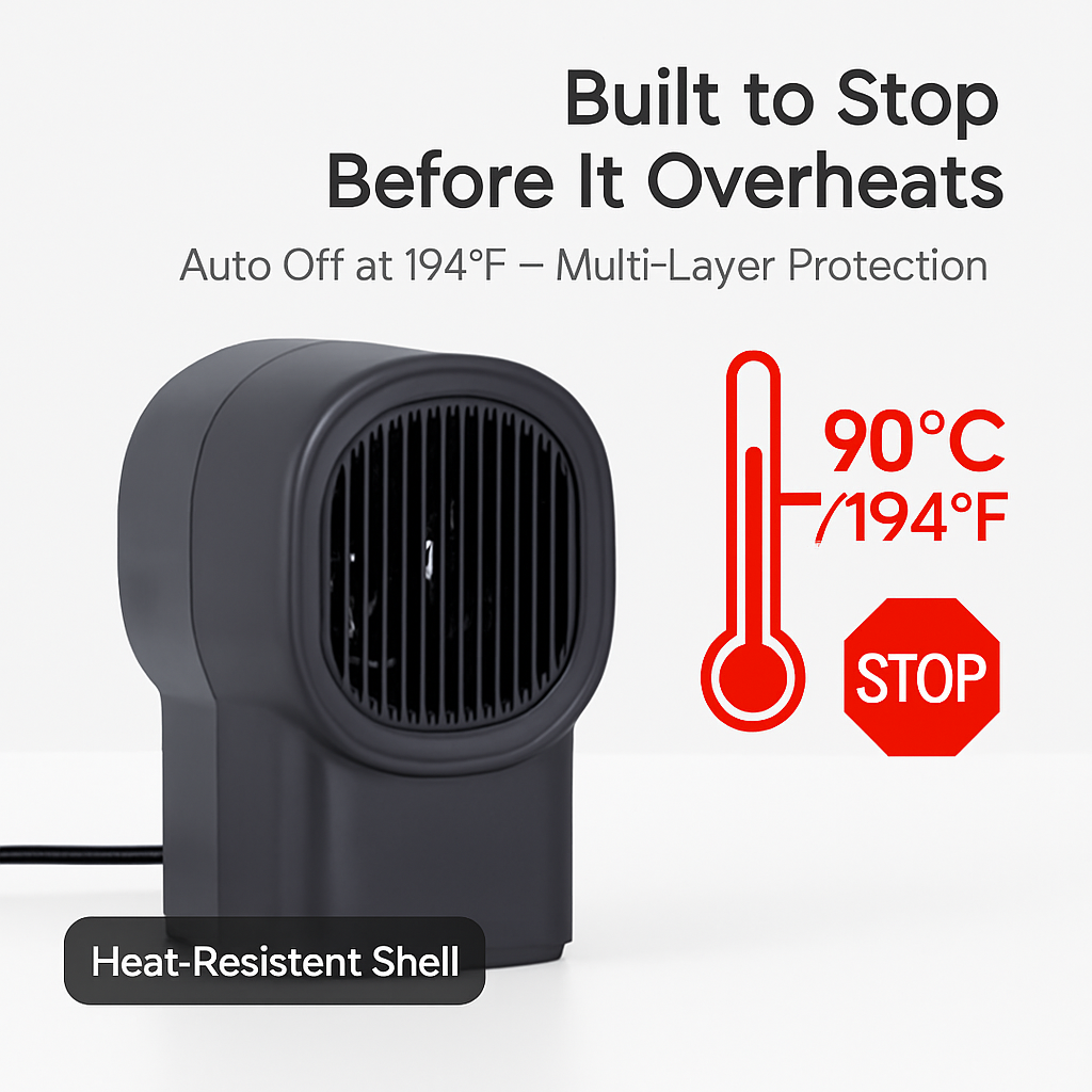Compact Space Heater for Small Rooms and Home Office