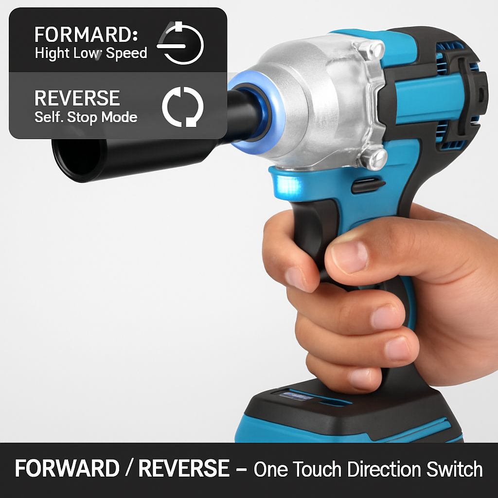 Cordless 3-in-1 Impact Wrench with 1/2 Drive