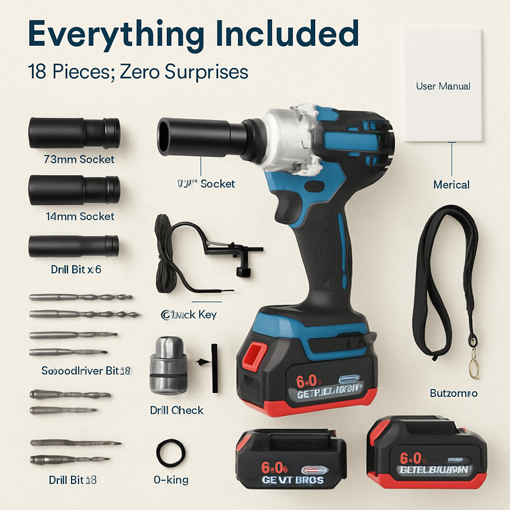 Cordless 3-in-1 Impact Wrench with 1/2 Drive