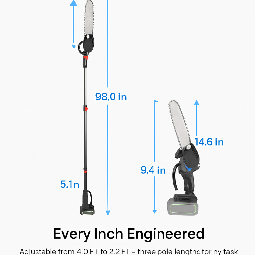 2-In-1 Cordless Pole Saw & Mini Chainsaw