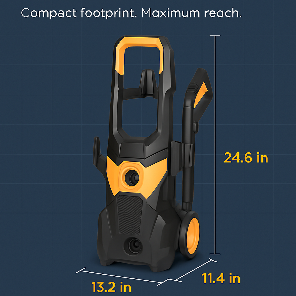 Electric Pressure Washer with Spray Gun and Accessories