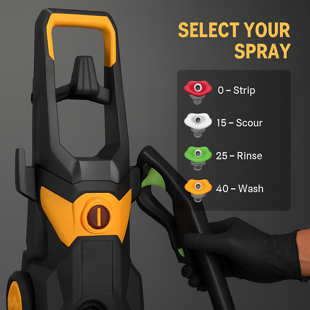 Electric Pressure Washer with Spray Gun and Accessories