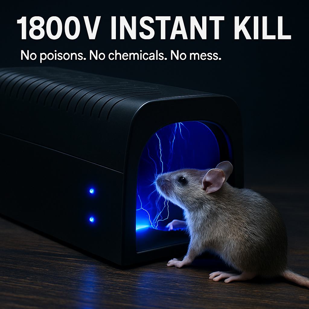 Electric Rat Trap - Rechargeable Indoor Rodent Zapper Home