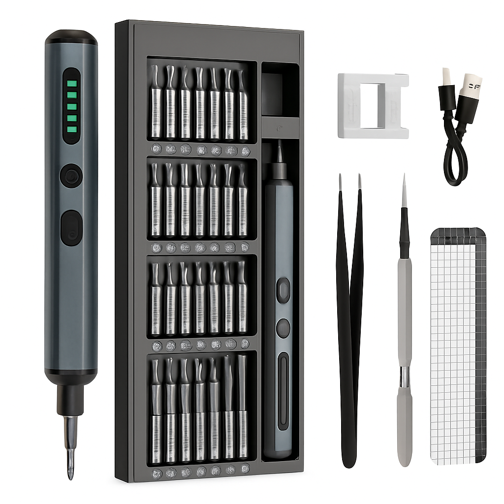 Mini Electric Screwdriver Kit 70-in-1 with 64 Bits