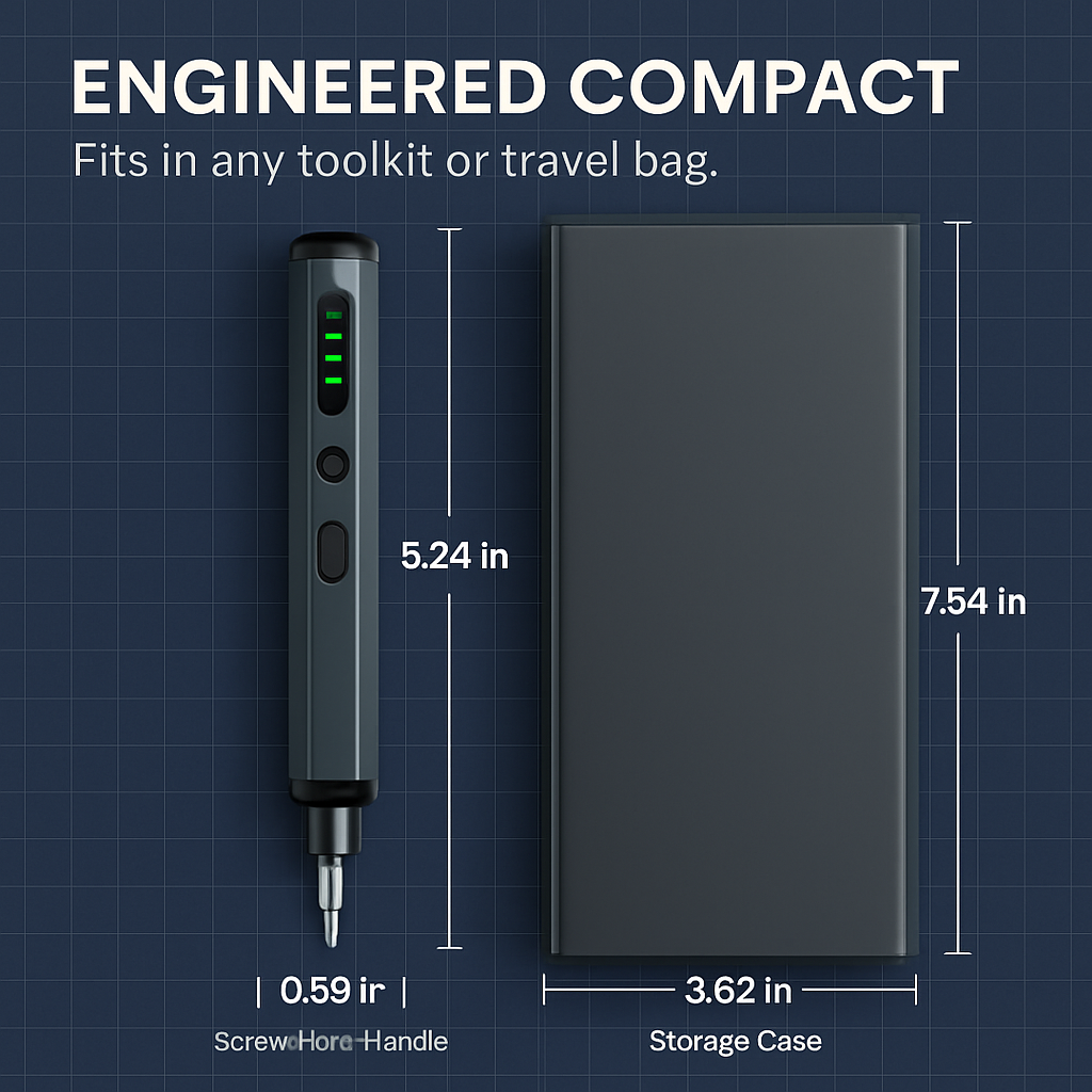 Mini Electric Screwdriver Kit 70-in-1 with 64 Bits