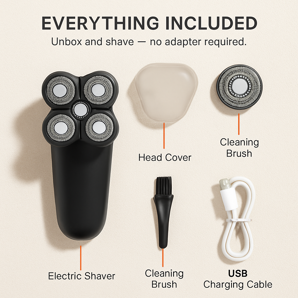 4D Electric Shaver: Contouring for Wet/Dry Shave