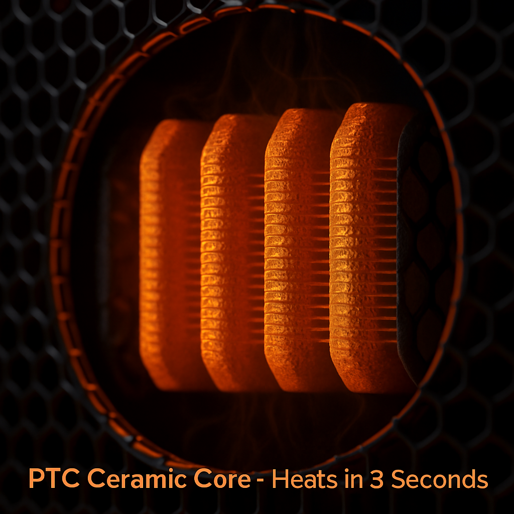 Portable Mini Electric Space Heater - 2 Heat Modes