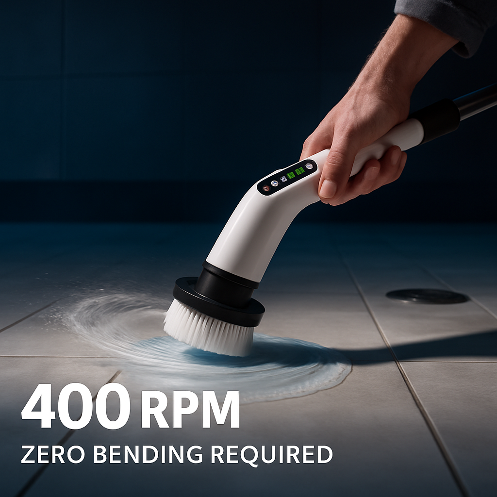 Electric Spin Scrubber Cordless Telescopic Cleaning Brush