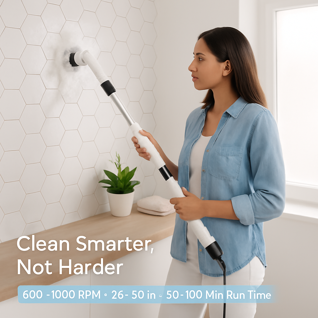 Electric Spin Scrubber Cordless Handheld Cleaning Brush