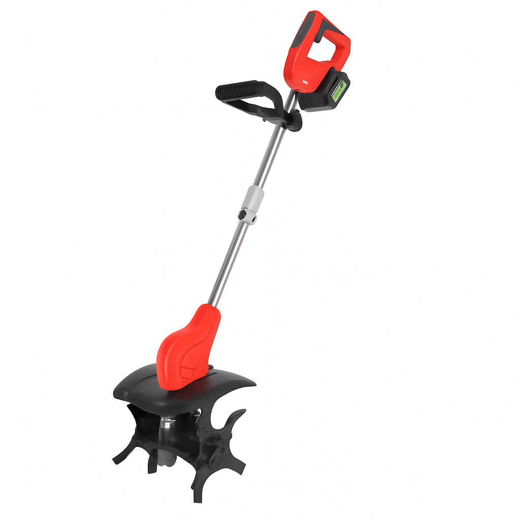 Cordless Tiller Cultivator with 4-Blade Tines