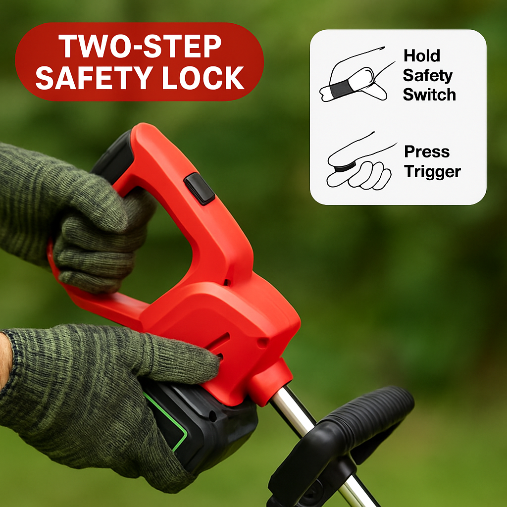 Cordless Tiller Cultivator with 4-Blade Tines