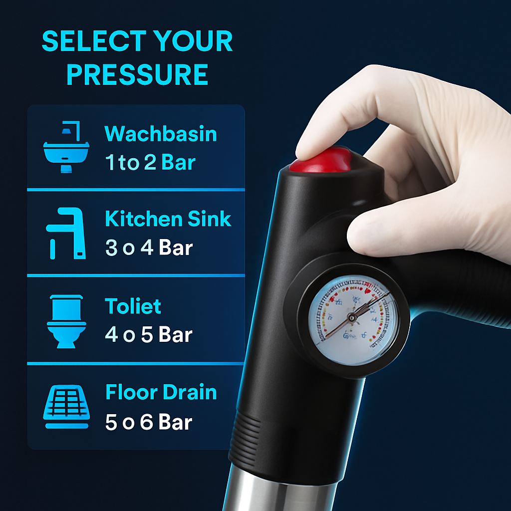 Electric Toilet Plunger with Real-Time Pressure Display