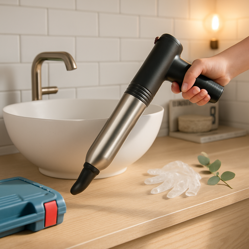 Electric Toilet Plunger with Real-Time Pressure Display