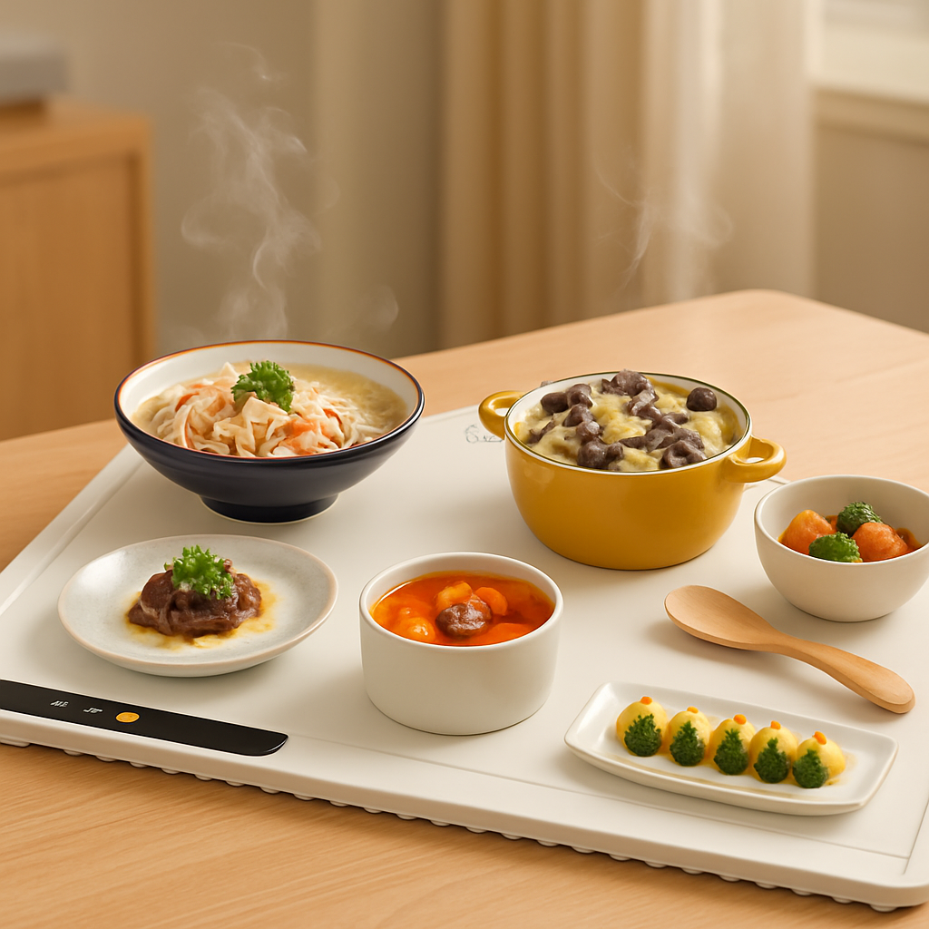 Electric Warming Tray Roll-Up Food Warmer with Auto Timer