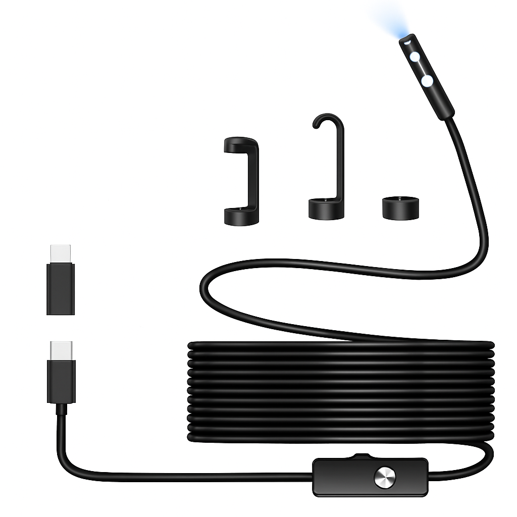Endoscope Camera with Dual Lenses for Tight Space Inspection