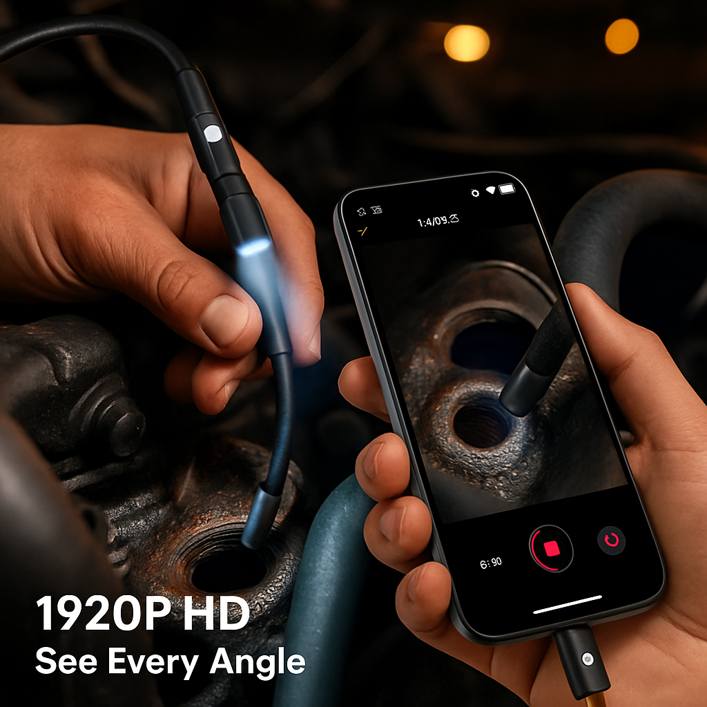 Endoscope Camera with Dual Lenses for Tight Space Inspection