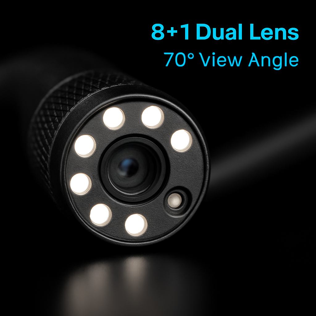 Endoscope Camera with Dual Lenses for Tight Space Inspection
