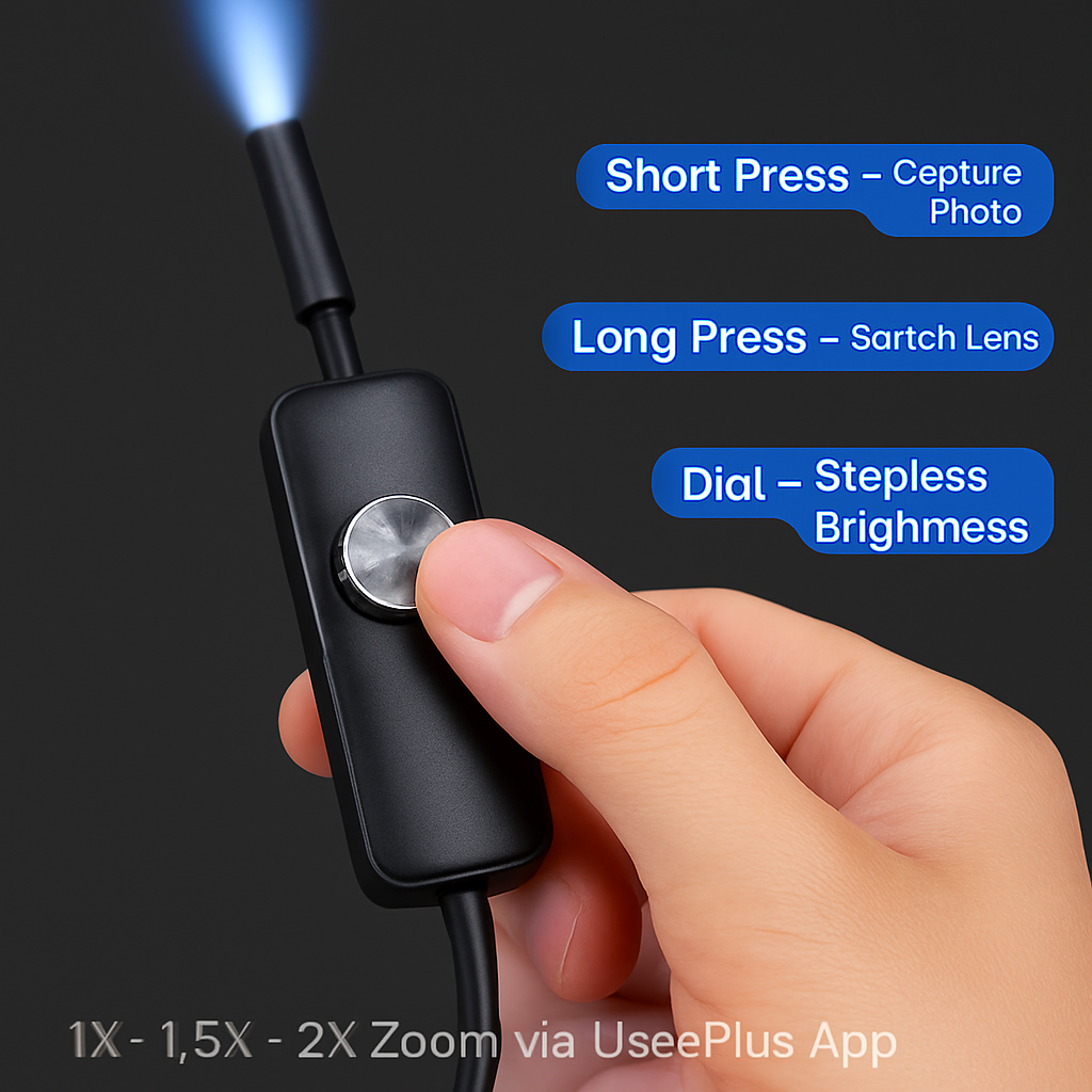 Endoscope Camera with Dual Lenses for Tight Space Inspection
