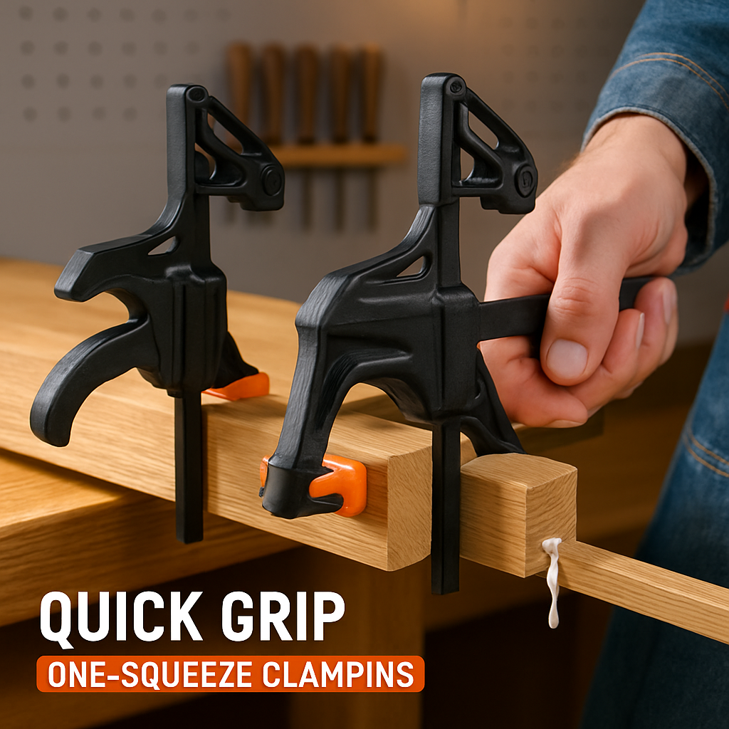 F Clamp Grip Set for Woodworking - Quick Release Clamps