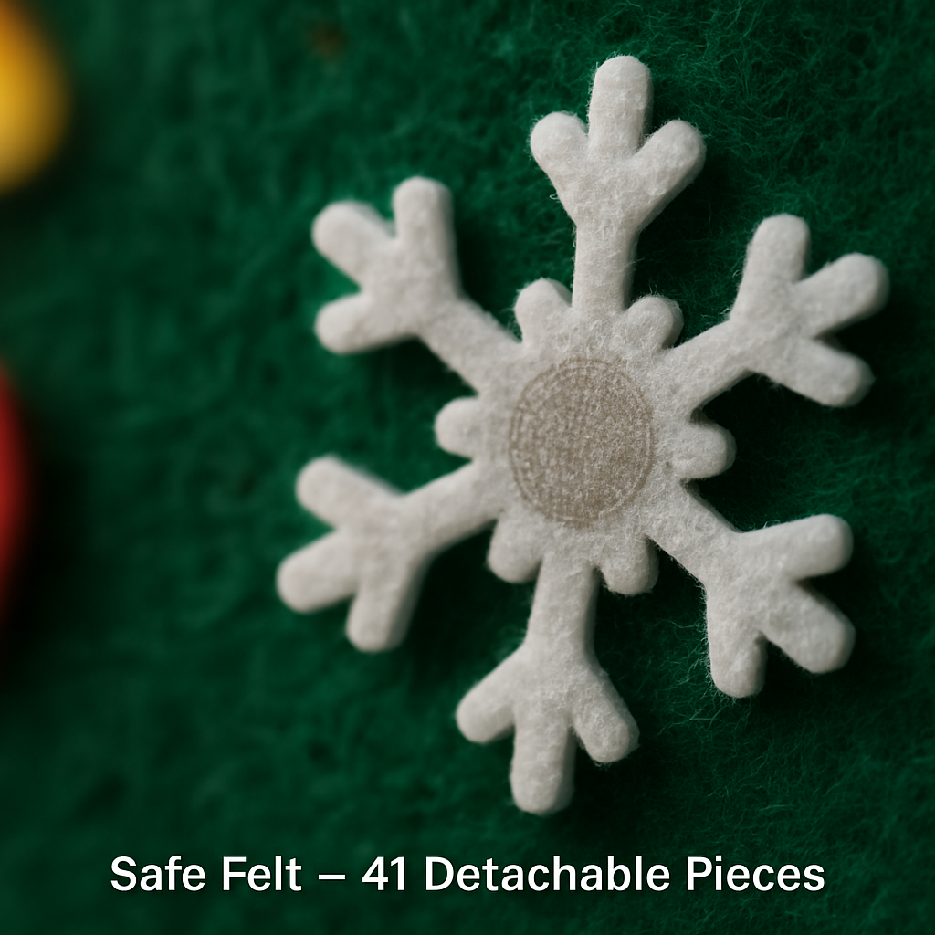 Felt Christmas Tree with Ornaments for Kids