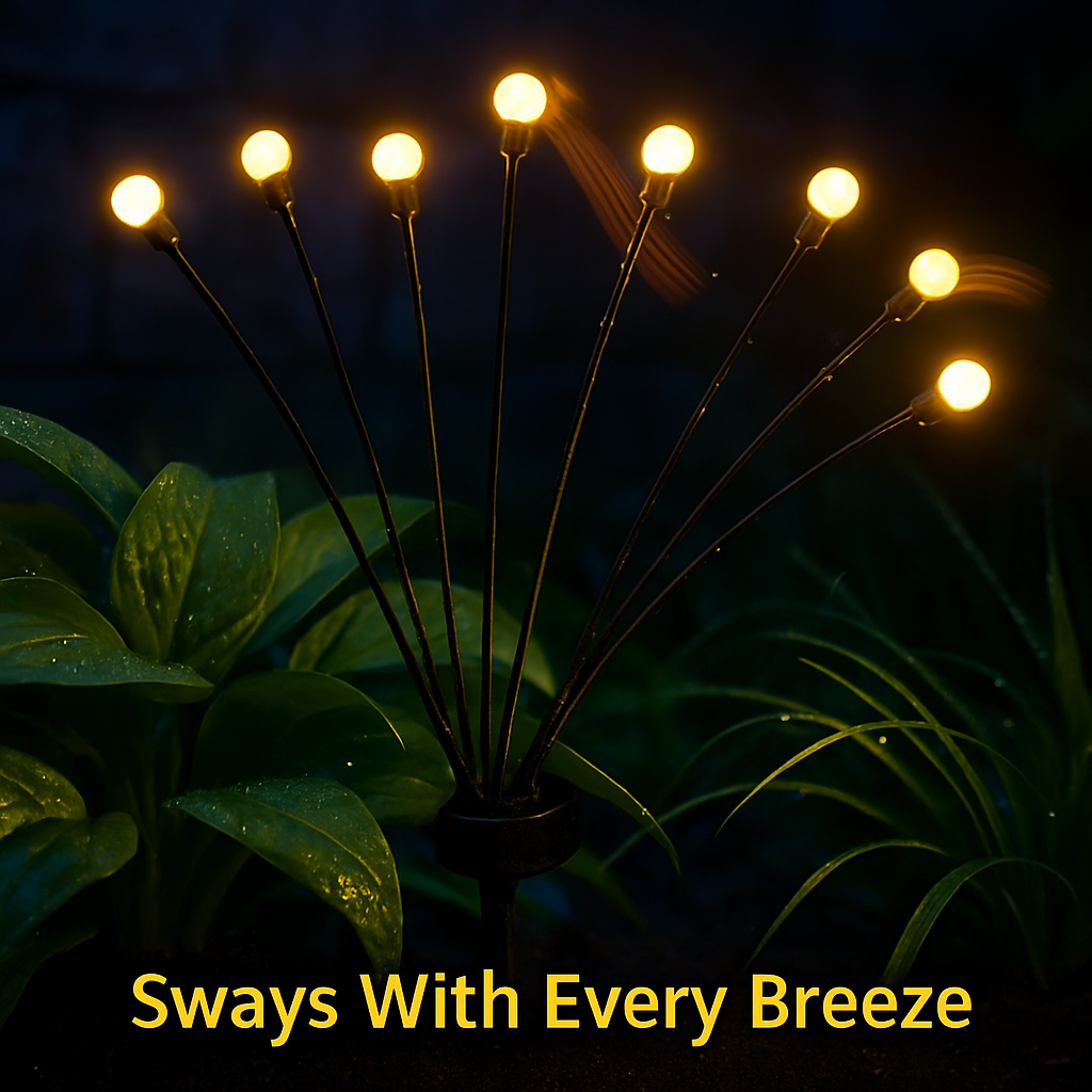 Solar Firefly Lights Swaying Pathway Lamps for Garden