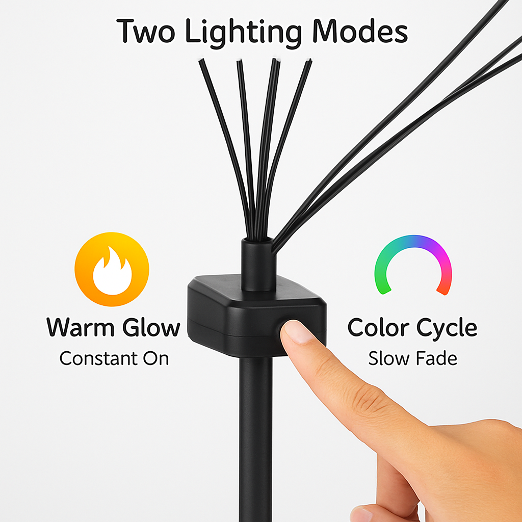 Solar Firefly Lights Swaying Pathway Lamps for Garden