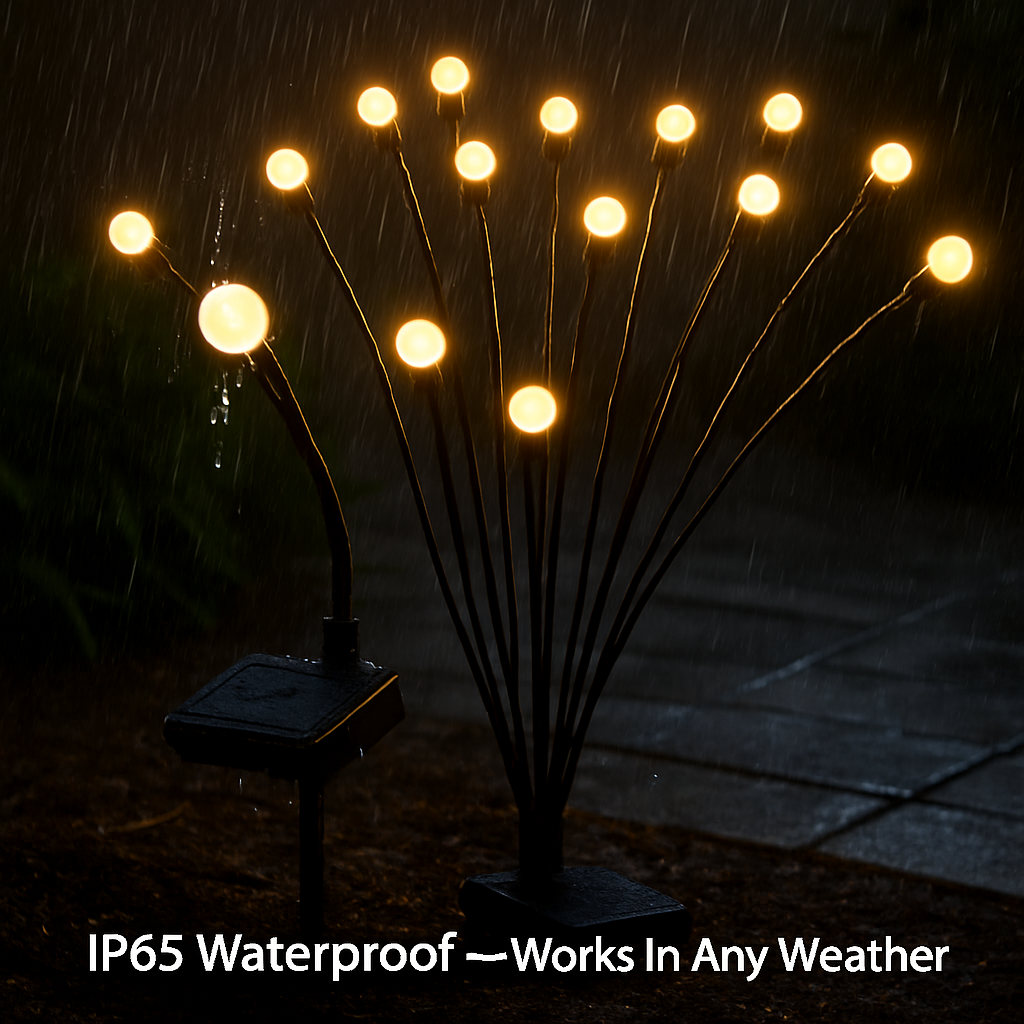 Solar Firefly Lights Swaying Pathway Lamps for Garden