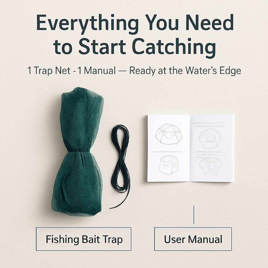 Fishing Trap Net Foldable Bait Trap for Shrimp & Crabs