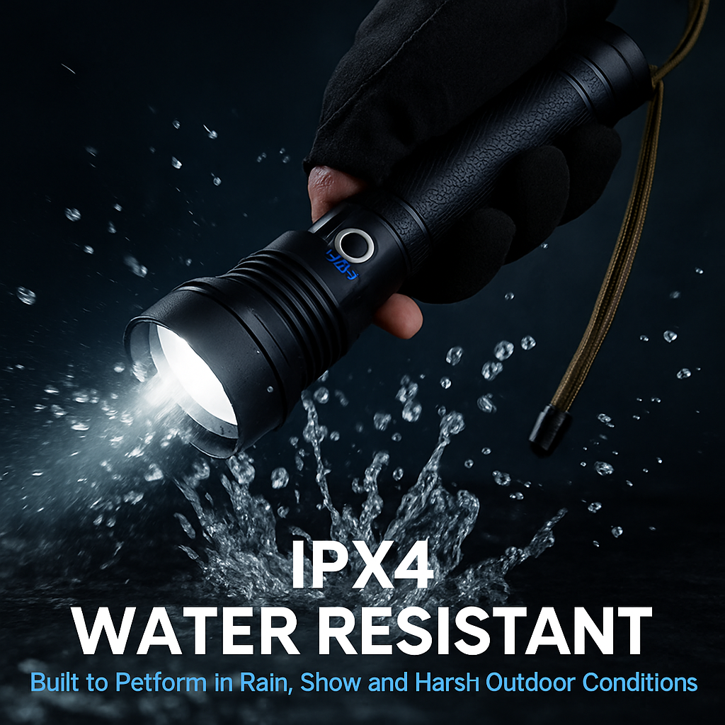 LED Tactical Flashlight: Rechargeable, Zoomable, 3 Modes