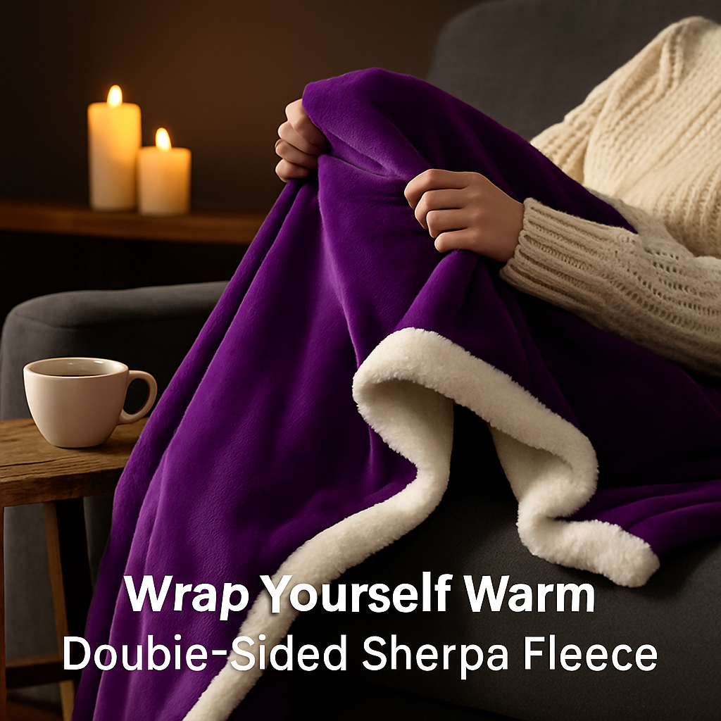 Fleece Throw Blanket - Cozy Double-Sided Microfiber Comfort