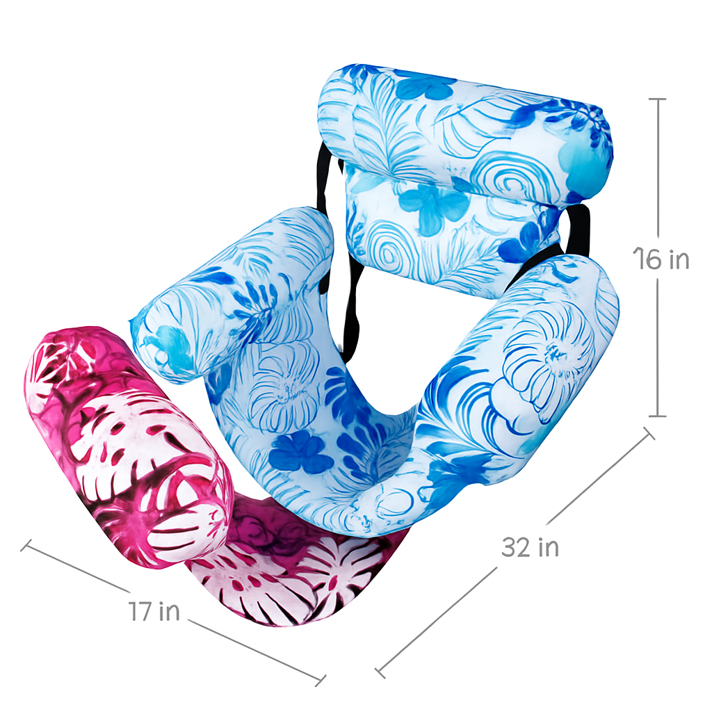 2 Pack Inflatable Pool Floats for Adult Inflatable Hammocks Floating Lounge Chairs for Party Summer Water Beach Lake Fun