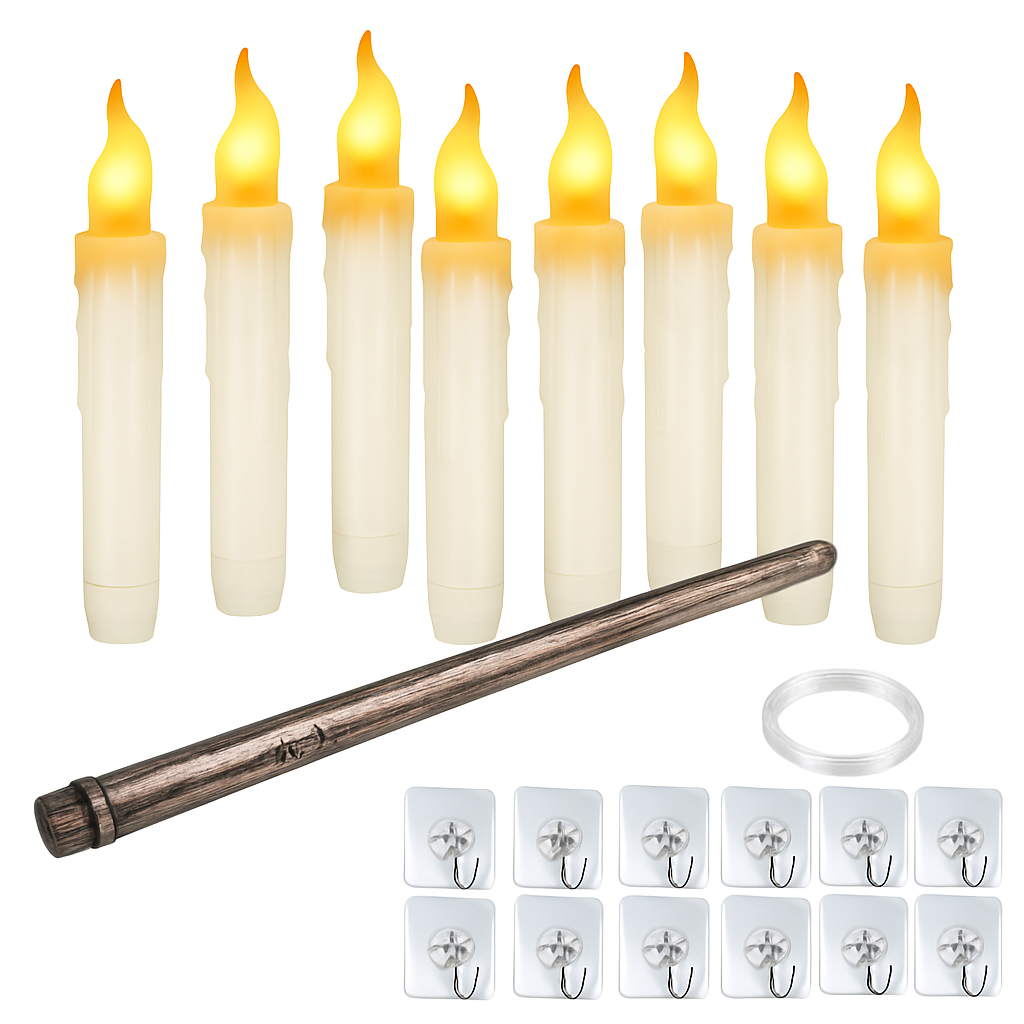 Flameless Floating LED Candles with Remote Wand