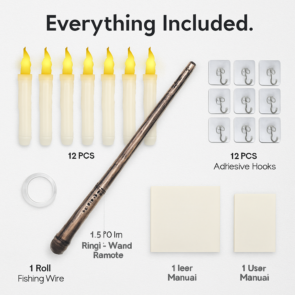 Flameless Floating LED Candles with Remote Wand