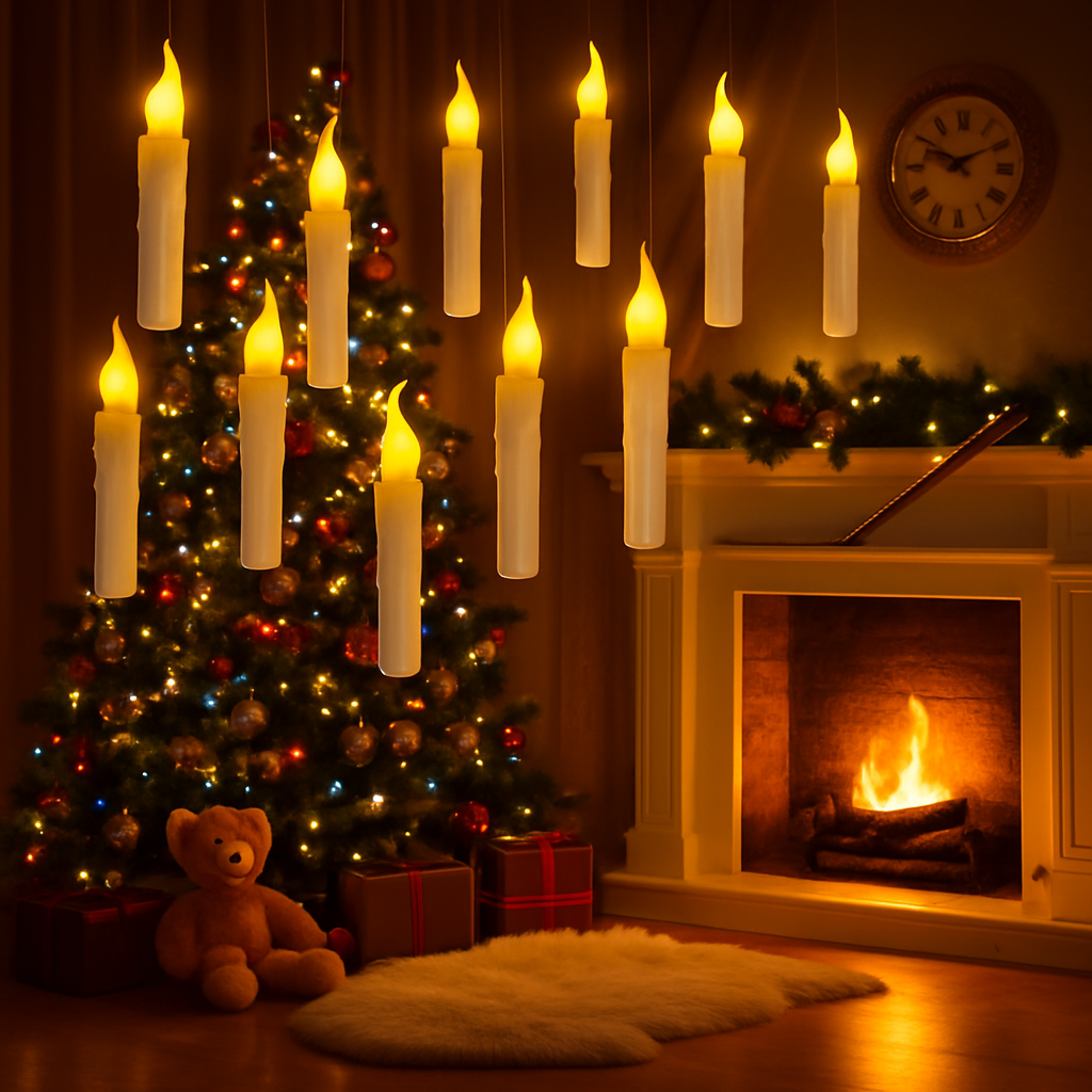 Flameless Floating LED Candles with Remote Wand