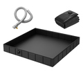 41x41x5.5in Portable Shower Pan Foldable Shower Basin Collapsible Camping Shower Tent Base with Detachable Drain Pipe for Indoor & Outdoor