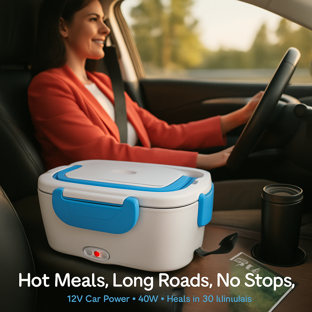 Electric Heated Lunch Box with Dual Trays