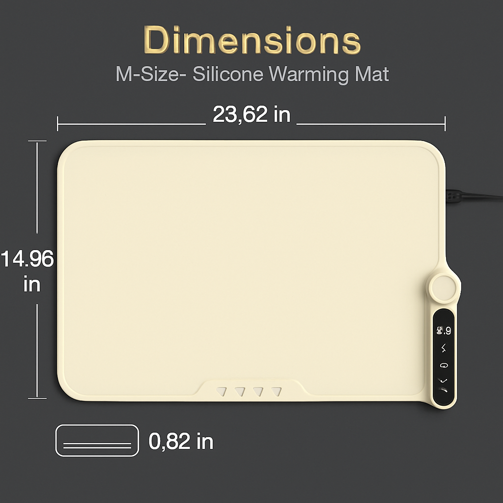 Silicone Food Warming Mat with 9 Temperature Levels