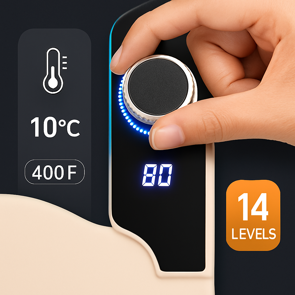 Food Warming Mat 23.6X15.8In 300W Fast Heating Electric Silicone Food Warmer With 14 Temp Levels 10Hrs Timer Settings Roll-Up Portable Hot Plates Heat