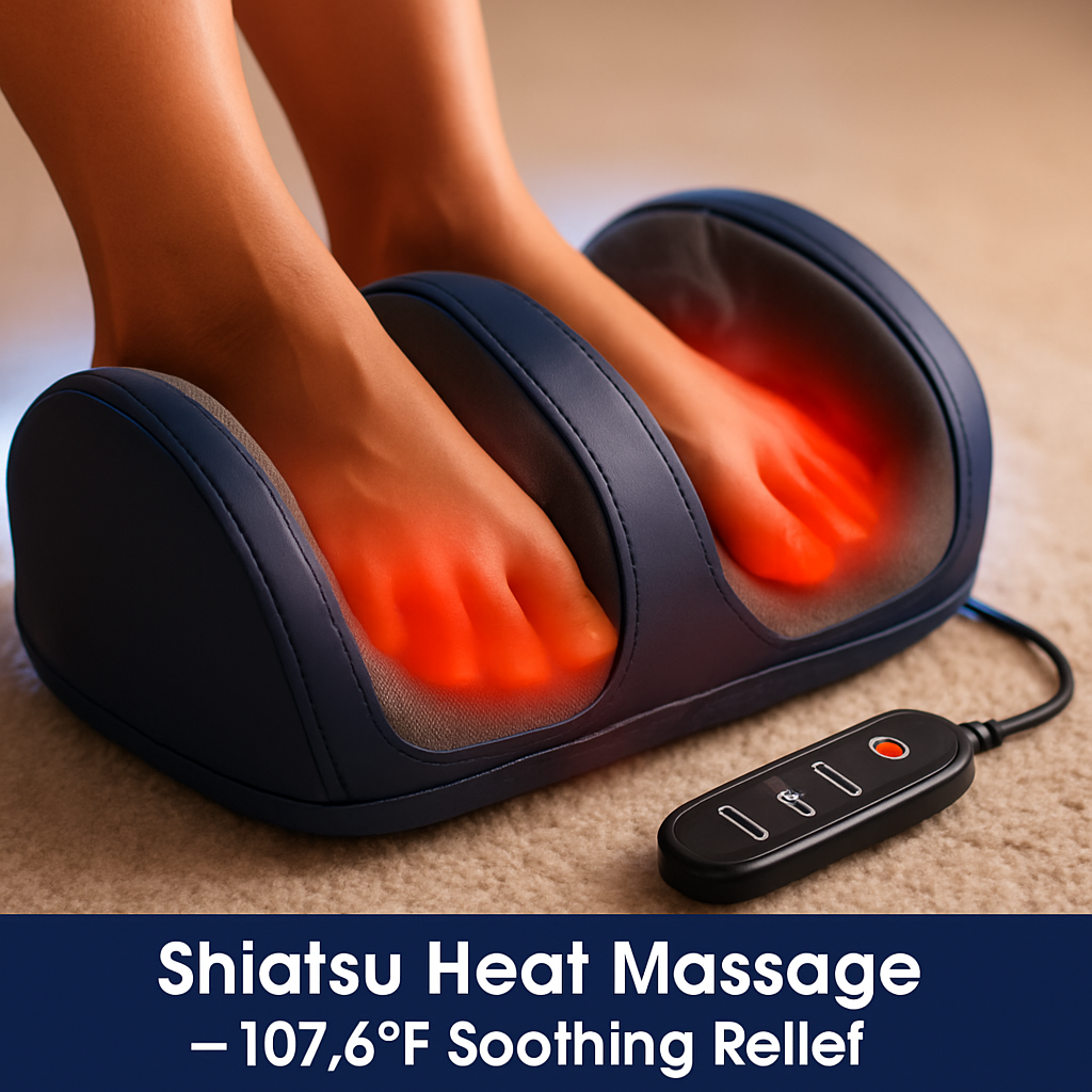 Shiatsu Foot Massager with Heat for Feet, Calves, Arms