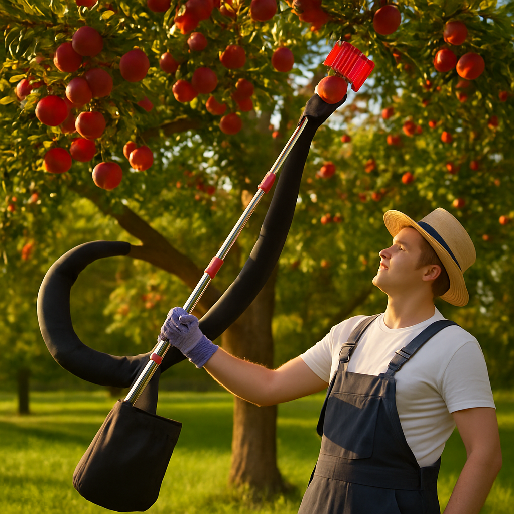 Fruit Picker Pole with Harvest Bag for Easy Harvesting