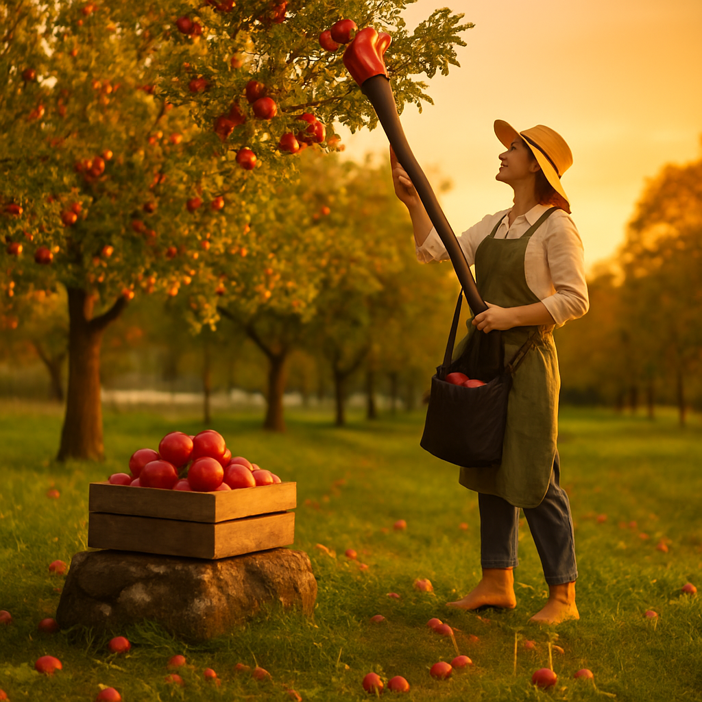 Fruit Picker Pole with Harvest Bag for Easy Harvesting