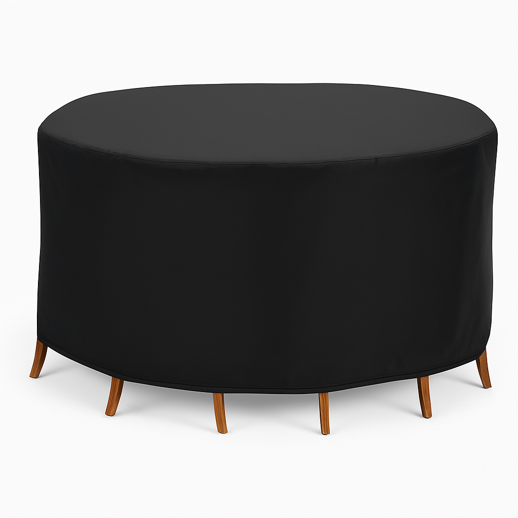 Circular Table Cover for 6-Seat Outdoor Furniture