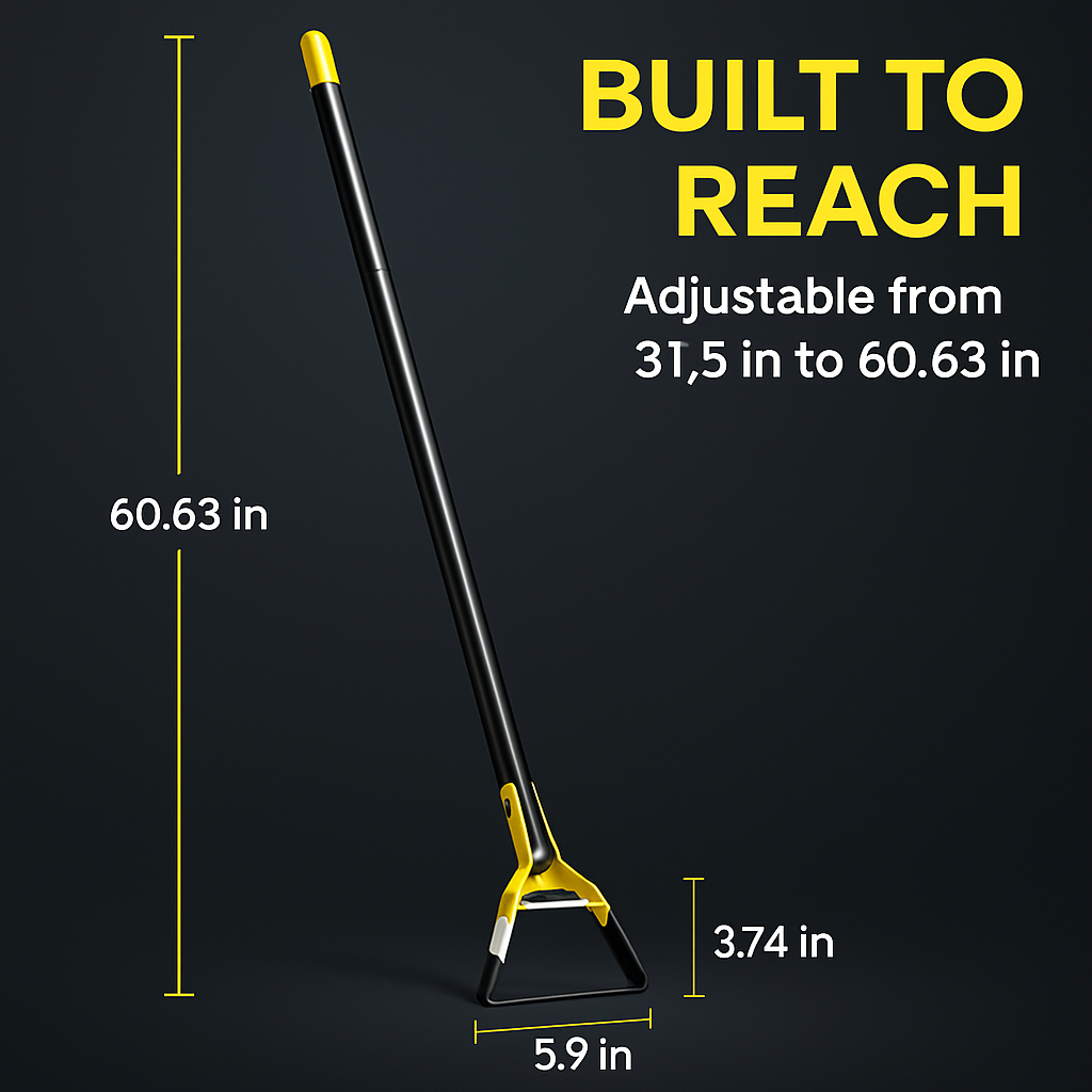 Adjustable Garden Hoe - Handheld Stirrup Weeder for Weeding