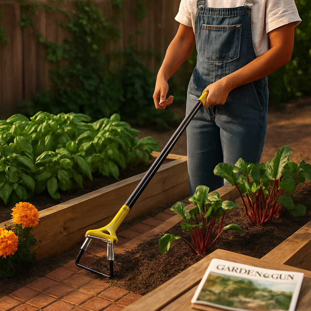 Adjustable Garden Hoe - Handheld Stirrup Weeder for Weeding
