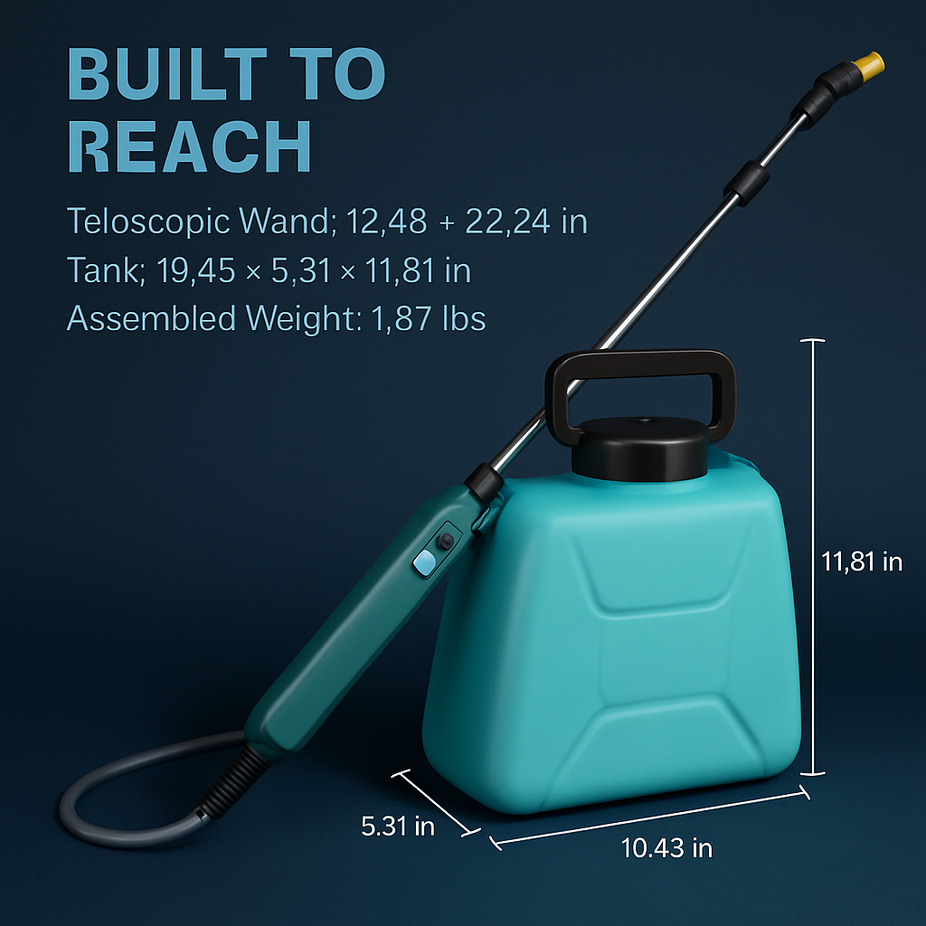 Garden Sprayer Battery Powered with Telescopic Wand