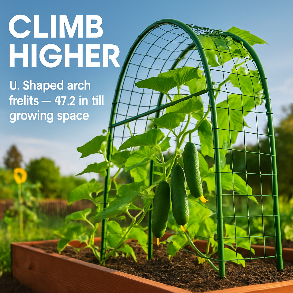U-Shaped Garden Arch Trellis for Climbing Plants